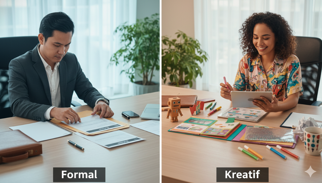 Surat lamaran kerja formal vs kreatif