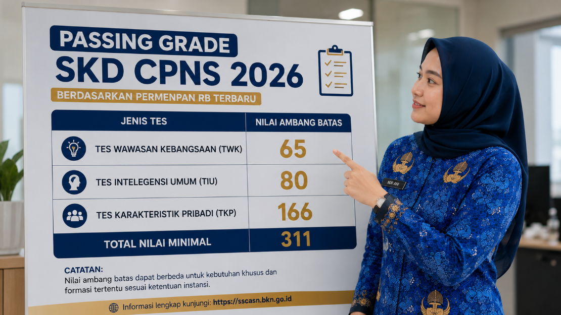 Nilai Passing Grade Minimal SKD CPNS 2026